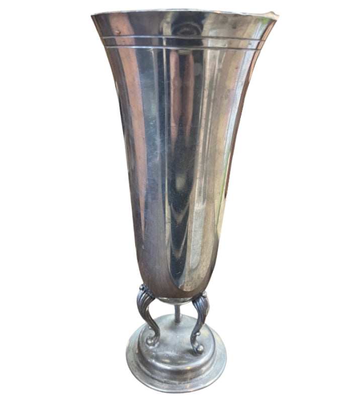 Tall Pewter Vase