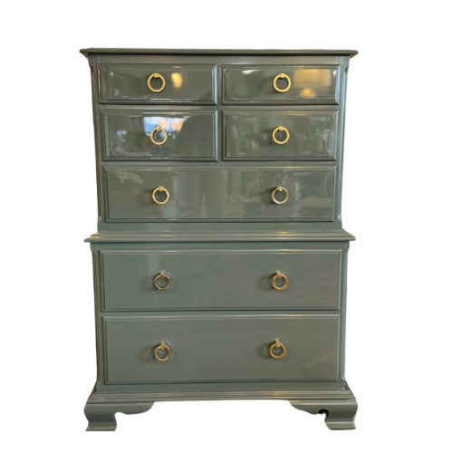 Green Lacquered Tall Dresser